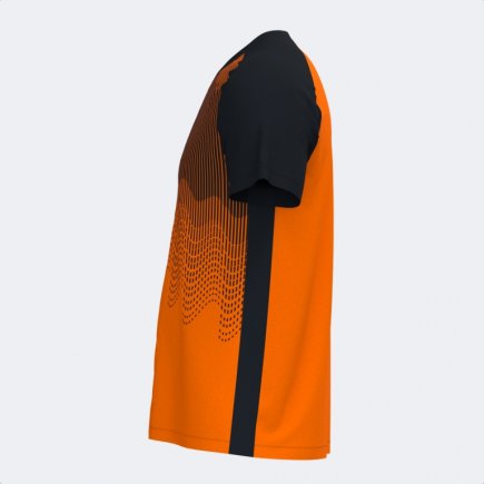 Футболка ігрова Joma TIGER VI 103679.881 колір: чорний/оранжевий