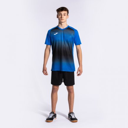 Футболка ігрова Joma TIGER V 103235.701 колір: синій/чорний