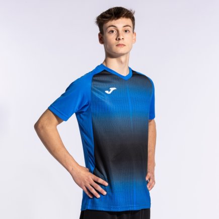 Футболка ігрова Joma TIGER V 103235.701 колір: синій/чорний
