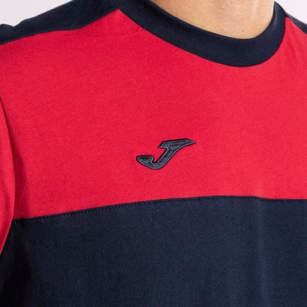 Футболка Joma MANGA CORTA CREW V 103296.336 цвет: темно-синий/красный