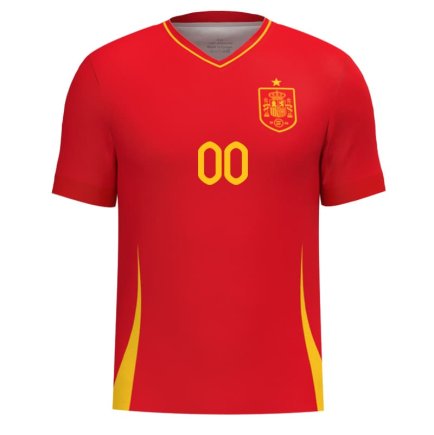 Футболка сборная Испании Чемпионат Мира (World Cup 2024) игровая/повседневная 15220702 цвет: красный