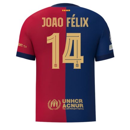 Футболка Барселона Жоау Феликс 14 (Barcelona Joao Félix 14) 2024-2025 игровая/повседневная 15222412 цвет: темно-синій
