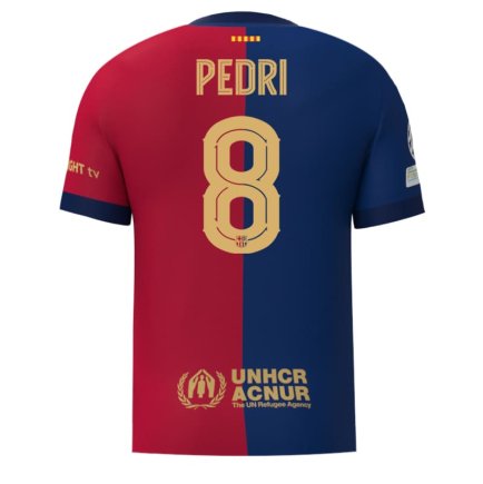 Футболка Барселона Педри 8 (Barcelona Pedri 8) 2024-2025 игровая/повседневная 15221612 цвет: темно-синий