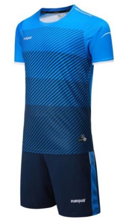 Футбольна форма Europaw mod № 017 колір: блакитний, темно-синій