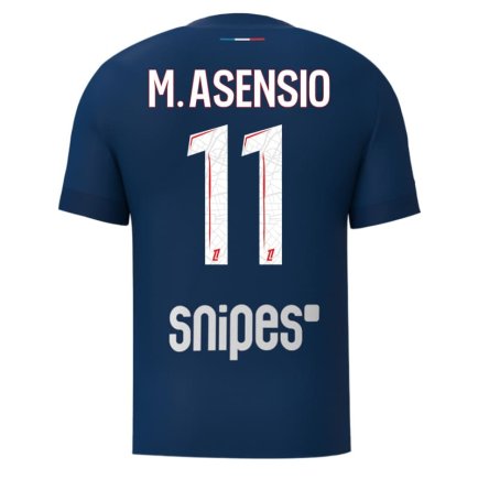Футболка ПСЖ М. Асенсио 11 (PSG M. Asensio 11) 2024-2025 игровая/повседневная 15224012 цвет: темно-синий