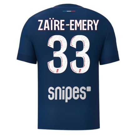 Футболка ПСЖ Заир-Эмери 33 (PSG Zaïre-Emery 33) 2024-2025 игровая/повседневная 15224412 цвет: темно-синий