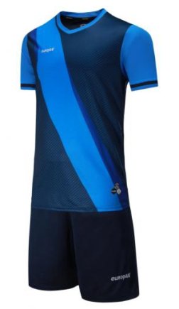 Футбольна форма Europaw mod № 018 колір: блакитний, темно-синій