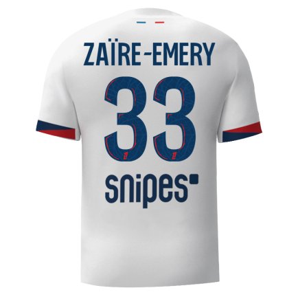 Футболка ПСЖ Заир-Эмери 33 (PSG Zaïre-Emery 33) 2024-2025 игровая/повседневная 15228210 цвет: белый