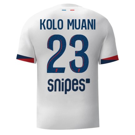 Футболка ПСЖ Коло Муани 23 (PSG Kolo Muani 23) 2024-2025 игровая/повседневная 15228010 цвет: белый