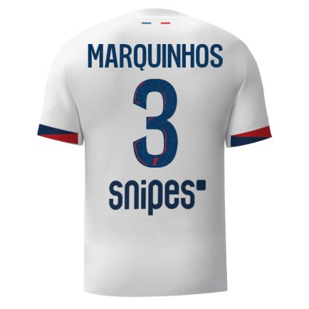 Футболка ПСЖ Маркиньос 3 (PSG Marquinhos 3) 2024-2025 игровая/повседневная 15227210 цвет: белый