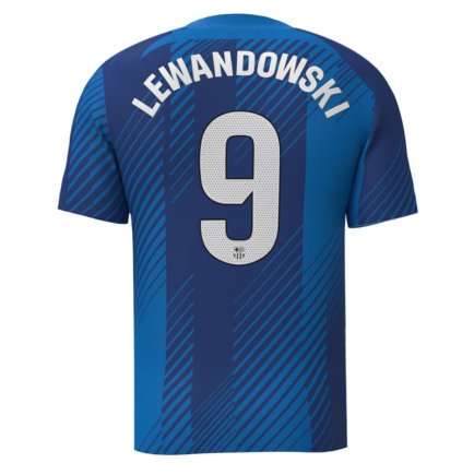 Футболка Барселона Левандовски 9 (Barcelona Lewandowski 9) 2023-2024 игровая/повседневная 122279040 цвет: синий