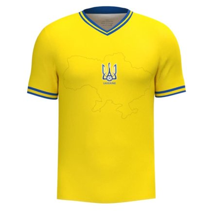 Футболка Украина с гербом 2023-2024 игровая/повседневная 11229603 цвет: желтый