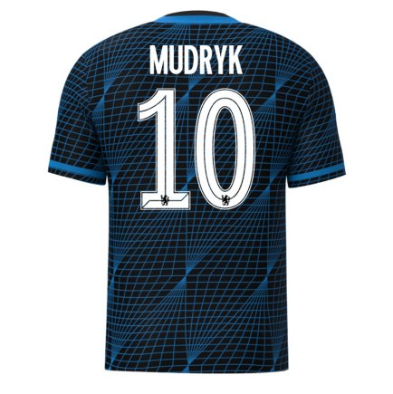 Футбольная форма Челси Мудрик 10 (Chelsea Mudryk 10) 2023-2024 игровая/повседневная 13222312 цвет: темно-синий