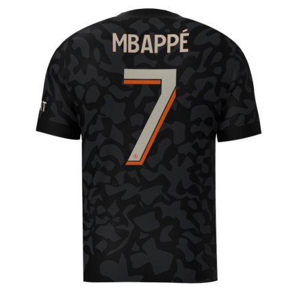 Футбольная форма ПСЖ Мбаппе 7 (PSG Mbappe 7) 2023-2024 игровая/повседневная 13229401 цвет: черный