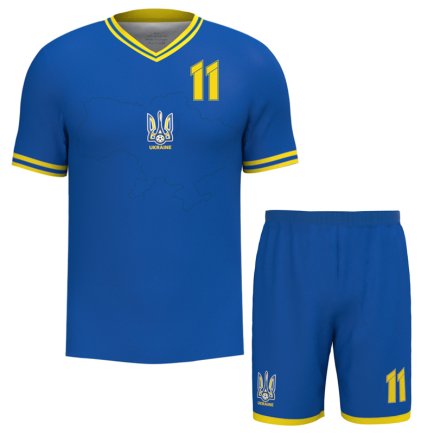 Футбольная форма Украина Довбик 11 (Dovbyk 11 Ukraine) 2023-2024 игровая/повседневная 14224804 цвет: синий