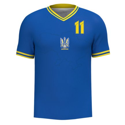 Футбольная форма Украина Довбик 11 (Dovbyk 11 Ukraine) 2023-2024 игровая/повседневная 14224804 цвет: синий