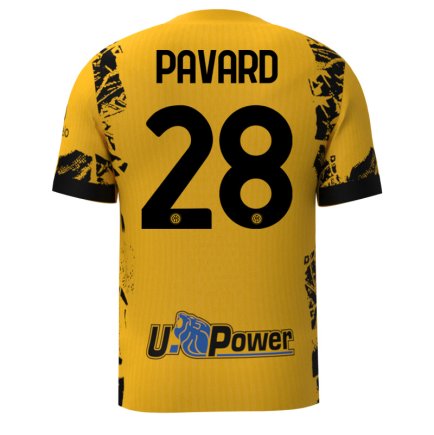Футболка Интер Милан Павар 28 (Inter Milan Pavard 28) 2024-2025 игровая/повседневная 15234503 цвет: желтый