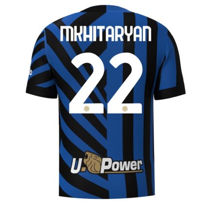 Футболка Интер Милан Мхитарян 22 (Inter Milan Mkhitaryan 22) 2024-2025 игровая/повседневная 15236304 цвет: синий