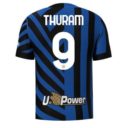 Футболка Интер Милан Тюрам 9 (Inter Milan Thuram 9) 2024-2025 игровая/повседневная 15236504 цвет: синий