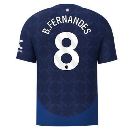 Футбольная форма Манчестер Юнайтед Фернандес 8 (Manchester United Fernandes 8) 2024-2025 игровая/повседневная 15241512 цвет: темно-синий