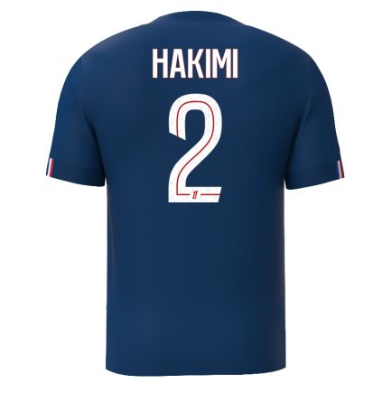 Новая Футболка ПСЖ Хакими 2 (PSG Hakimi 2) 2025-2026 игровая/повседневная 15242312 цвет: темно-синий