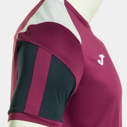 Футболка игровая Joma DANUBIO 104209.632 цвет: бордовый/белый