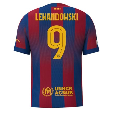 Новая Футболка Барселона Левандовски 9 (Barcelona Lewandowski 9) 2025-2026 игровая/повседневная 15246912 цвет: темно-синий