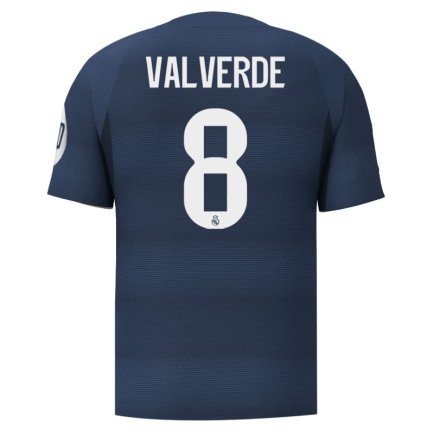 Новая Футболка Реал Мадрид Вальверде 8 (Real Madrid Valverde 8) 2025-2026 игровая/повседневная 15248904 цвет: синий