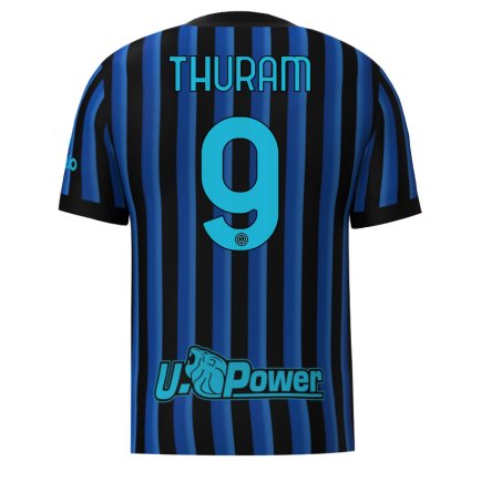Новая Футболка Интер Милан Тюрам 9 (Inter Milan Thuram 9) 2025-2026 игровая/повседневная 16251004 цвет: синий