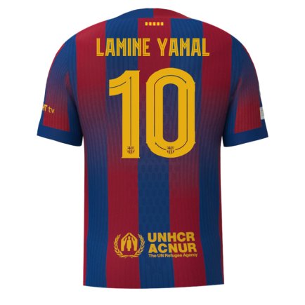 Новая Футболка Барселона Ямал 10 (Barcelona Yamal 10) 2025-2026 игровая/повседневная 16253612 цвет: темно-синий