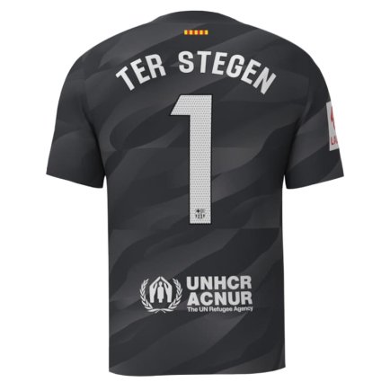 Новая Вратарская футболка Барселона Тер Стеген 1 (Barcelona Ter Stegen 1) 2023-2024 игровая/повседневная 14221401 цвет: черный