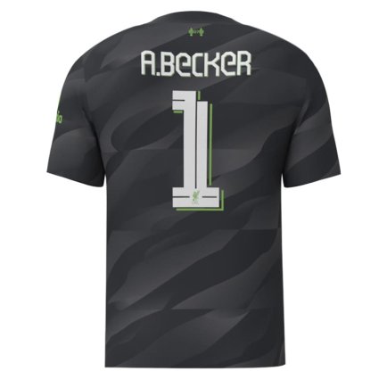 Новая Вратарская футболка Ливерпуль А. Бекер 1 (Liverpool A. Becker 1) 2023-2024 игровая/повседневная 14221801 цвет: черный