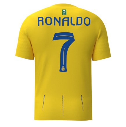 Футболка Аль-Наср Роналдо 7 (Al Nassr Ronaldo 7) 2023-2024 игровая/повседневная 14224503 цвет: желтый