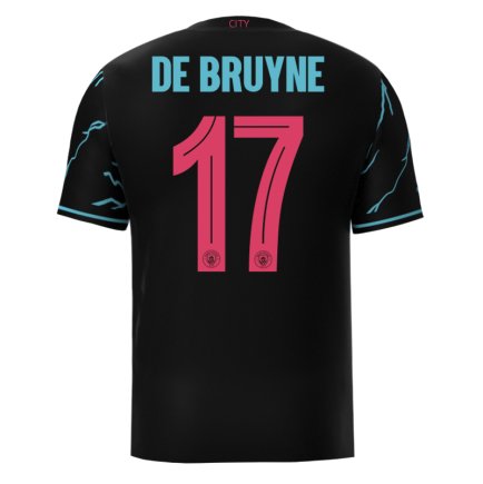 Футболка Манчестер Сити Де Брейне 17 (Manchester City De Bruyne 17) 2023-2024 игровая/повседневная 13228101 цвет: черный