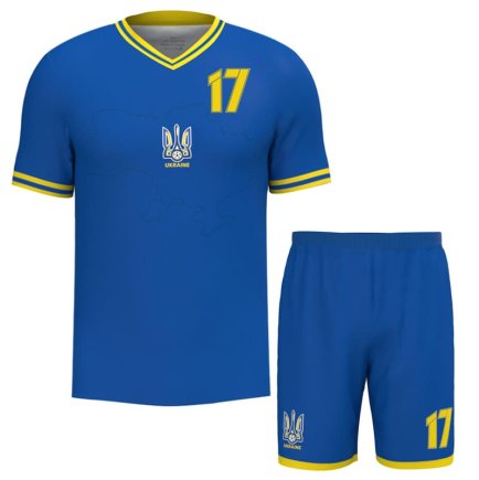 Футбольная форма Украина Зинченко 17 (Zinchenko 17 Ukraine) 2023-2024 игровая/повседневная 13222704 цвет: синий