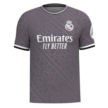 Футболка Реал Мадрид Мбаппе 9 (Real Madrid Mbappe 9) 2024-2025 игровая/повседневная 15226713 цвет: серый