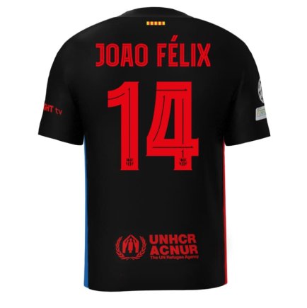 Футболка Барселона Жоау Феликс 14 (Barcelona Joao Félix 14) 2024-2025 игровая/повседневная 152210010 цвет: черный