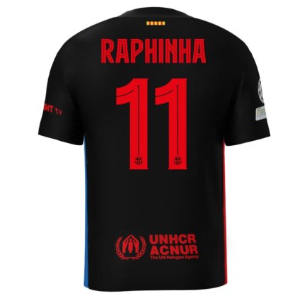 Футболка Барселона Рафинья 11 (Barcelona Raphinha 11) 2024-2025 игровая/повседневная 15221201 цвет: черный