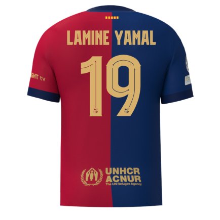 Футболка Барселона Ямал 19 (Barcelona Yamal 19) 2024-2025 игровая/повседневная 15222212 цвет: темно-синий