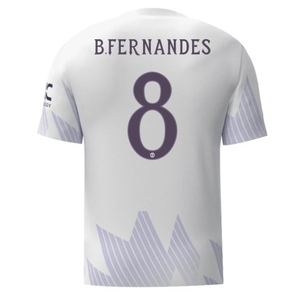 Нова Футболка Манчестер Юнайтед Фернандес 8 (Manchester United Fernandes 8) 2025-2026 ігрова/повсякденна 16260310 колiр: білий