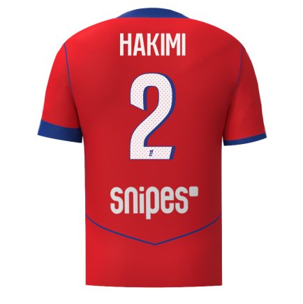 Новая Футболка ПСЖ Хакими 2 (PSG Hakimi 2) 2025-2026 игровая/повседневная 16260902 цвет: красный