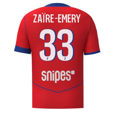 Новая Футболка ПСЖ Заир-Эмери 33 (PSG Zaïre-Emery 33) 2025-2026 игровая/повседневная 16261702 цвет: красный