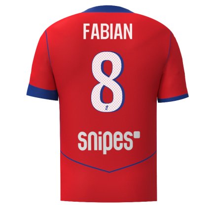 Новая Футболка ПСЖ Фабиан 8 (PSG Fabian 8) 2025-2026 игровая/повседневная 16261902 цвет: красный