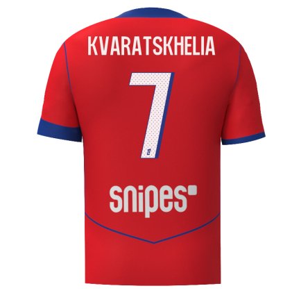 Новая Футболка ПСЖ Кварацхелия 7 (PSG Kvaratskhelia 7) 2025-2026 игровая/повседневная 16262102 цвет: красный