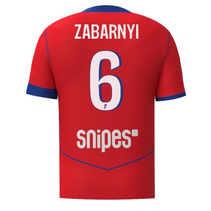 Новая Футболка ПСЖ Забарный 6 (PSG Zabarnyi 6) 2025-2026 игровая/повседневная 16262302 цвет: красный