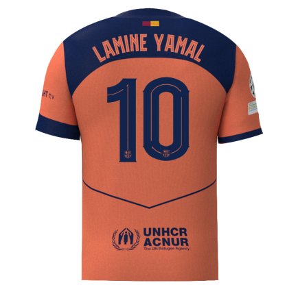 Новая Футболка Барселона Ямал 10 (Barcelona Yamal 10) 2025-2026 игровая/повседневная 16262905 цвет: оранжевый