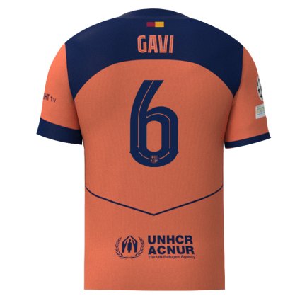 Новая Футболка Барселона Гави 6 (Barcelona Gavi 6) 2025-2026 игровая/повседневная 16263105 цвет: оранжевый