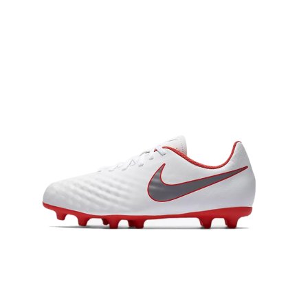 Бутсы Nike Jr. Magista Obra II Club FG AH7314-107 цвет: белый, красный (официальная гарантия)