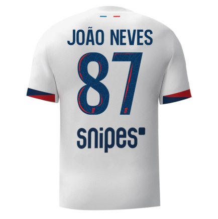 Нова Футбольна форма ПСЖ Жоау Невеш 87 (PSG João Neves 87) 2026 ігрова/повсякденна 16264410 колiр: білий
