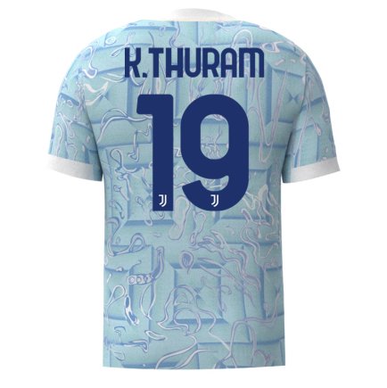 Новая Футболка Ювентус Тюрам 19 (Juventus K.Thuram 19) 2025-2026 игровая/повседневная 16267311 цвет: голубой